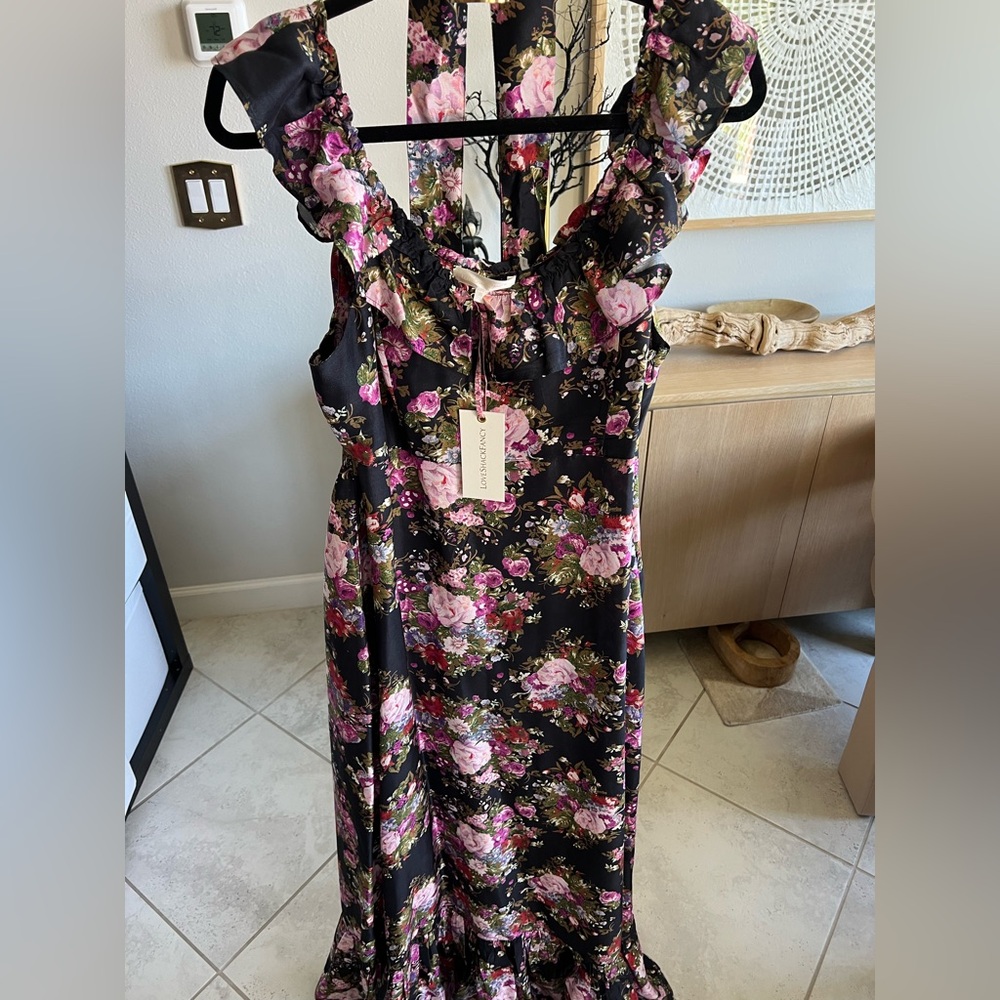 LoveShackFancy Midnight Muse Floral Dress